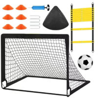 1 buts de football pour enfants, grand but de football pour enfants et adultes, buts de football pliables avec barres en fibre de verre et filets de qualité supérieure, buts de football avec