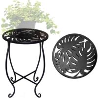 15 Inch tall Metal Plant Stand, Round Outdoor Plant Stand Rustproof Potted Plant Stand Outdoor Plant Stand for Living Room Indoor Office Balcony