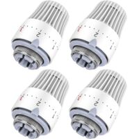 Tête thermostatique radiateur 4 pièces – Raccord M30 x 1,5 – Plastique et métal – Fonction antigel pour prévention gel