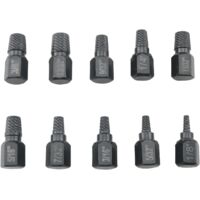 10PCS Hexagon Socket Head Screw Extractor Alloy Steel Screw Extractor Kit Slip on Nut Extractor Broken Screw Extractor Set Black