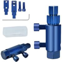 Broken Pipe Thread Extractor Tool, Broken Valve Thread Extractor, Broken Faucet Removal Tool, Stripped Screw Extractor, Easy Out Bolt Extractor Kit for 1/4"/ 3/8" Damaged Faucet Water Pipe(Blue)