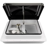 Fenêtre de toit de caravane 35,5 x 35,5 cm – En alliage d'aluminium ABS – Anti-moustiques – Installation universelle pour camping-car