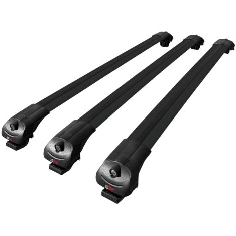 Compatible avec Dacia Duster 2 (HM) 2018-2024 ACE-1 Modèle Barres de Toit Railing Porte-Bagages de Voiture Aluminium Noir 3 Barres (1/5)