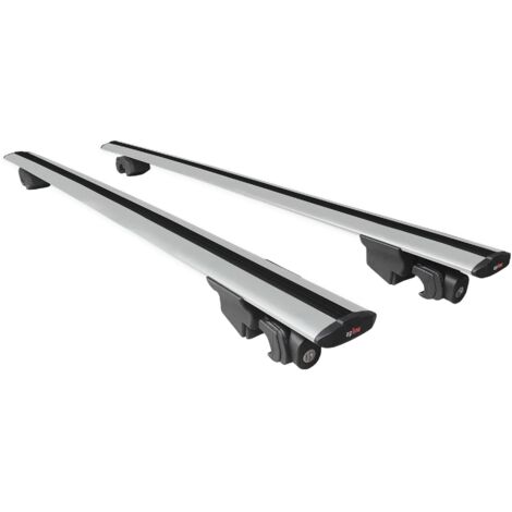 Compatible avec BMW X1 (F48) 2015-2022 HOOK Modèle Barres de Toit Railing Porte-Bagages de Voiture Aluminium Gris 2 Barres (1/5)