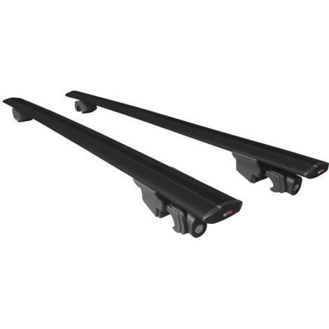 Compatible avec Peugeot 508 SW (R83) 2019-2025 HOOK Modèle Barres de Toit Railing Porte-Bagages de Voiture Aluminium Noir 2 Barres (1/5)