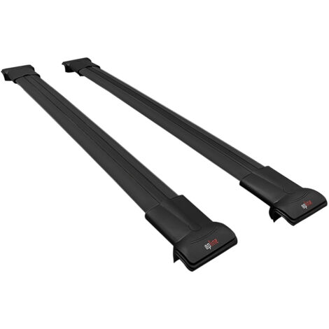 Compatible avec Dacia Duster (HS) Pre-Facelift 2010-2013 FLY Modèle Barres de Toit Railing Porte-Bagages de Voiture Aluminium Noir 2 Barres (1/5)