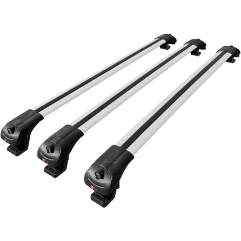Compatible avec Dacia Duster (HS) Post-Facelift 2014-2017 ACE-1 Modèle Barres de Toit Railing Porte-Bagages de Voiture Aluminium Gris 3 Barres (1/5)