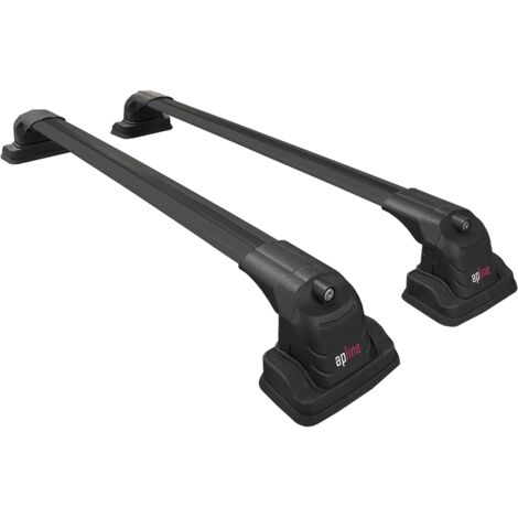 Compatible avec BMW Série 1 (E81) 2007-2012 ACE-3 Modèle Barres de Toit Railing Porte-Bagages de Voiture Aluminium Noir 2 Barres (1/5)