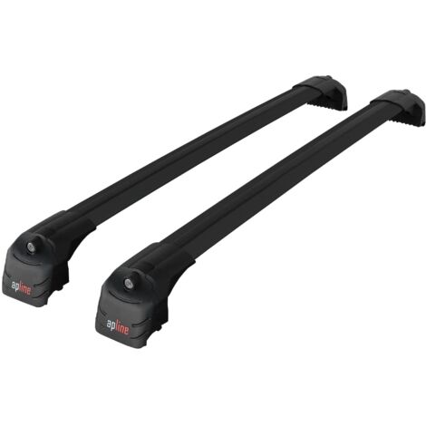 Compatible avec Audi Q7 (4M) 2015-2026 ACE-2 Modèle Barres de Toit Railing Porte-Bagages de Voiture Aluminium Noir 2 Barres (1/5)