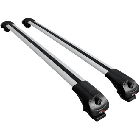 Compatible avec Renault Laguna 3 (L90) SW 2007-2015 ACE-1 Modèle Barres de Toit Railing Porte-Bagages de Voiture Aluminium Gris 2 Barres (1/5)