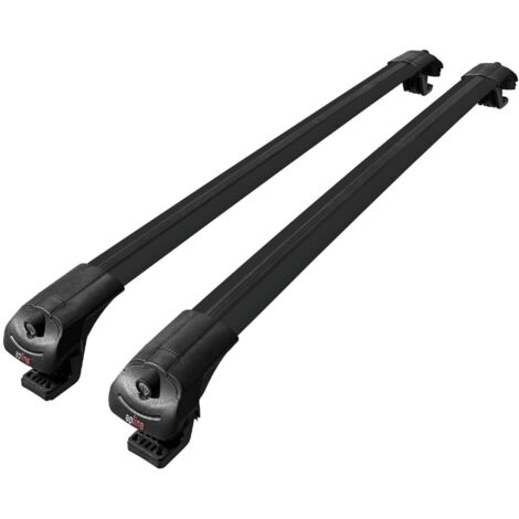 Compatible avec Renault Duster (HS) Post-Facelift 2014-2017 ACE-1 Modèle Barres de Toit Railing Porte-Bagages de Voiture Aluminium Noir 2 Barres (1/5)