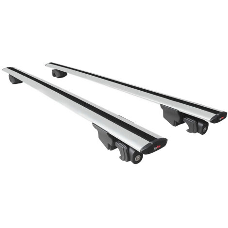 Compatible avec Jeep Compass (J4U) 2025-2026 HOOK Modèle Barres de Toit Railing Porte-Bagages de Voiture Aluminium Gris 2 Barres (1/5)