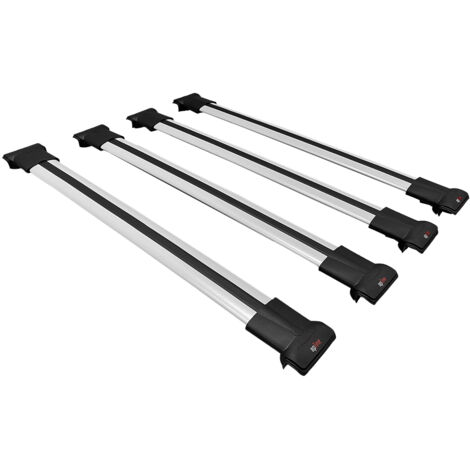 Compatible avec Opel Combo E Cargo (K9) 2019-2022 FLY Modèle Barres de Toit Railing Porte-Bagages de Voiture Aluminium Gris 4 Barres (1/5)