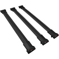 Compatible avec Kia Sportage (NB) 1995-2002 FLY Modèle Barres de Toit Railing Porte-Bagages de Voiture Aluminium Noir 3 Barres