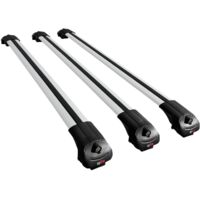 Compatible avec Kia Sportage (NB) 1995-2002 ACE-1 Modèle Barres de Toit Railing Porte-Bagages de Voiture Aluminium Gris 3 Barres