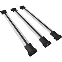 Compatible avec Volkswagen Passat B7 (3C) Alltrack 2012-2015 FLY Modèle Barres de Toit Railing Porte-Bagages de Voiture Aluminium Gris 3 Barres