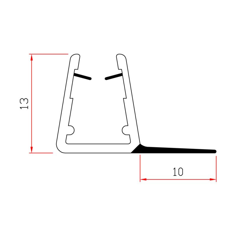 Guarnizione Magnetica Box Doccia Profilo Vetro 6mm 8mm EC-114