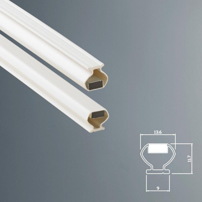 Guarnizione Magnetica Box Doccia in Gomma EC-MAG-9-DC  KIT 2 PEZZI Bianco