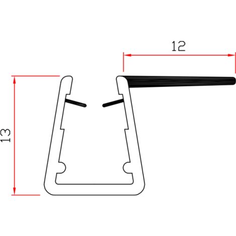 Guarnizione Box Doccia con Gocciolatoio, Vetro 6mm 8mm EC-804