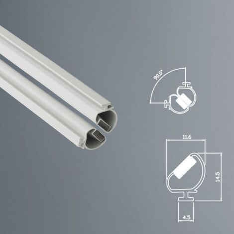 Guarnizione Magnetica Box Doccia in Gomma EC-MAG-3322 Angolo 90 Grigio