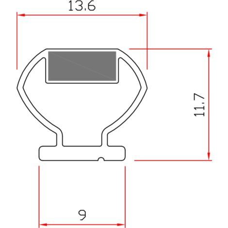 Guarnizione Magnetica Box Doccia in Gomma EC-MAG-9-41