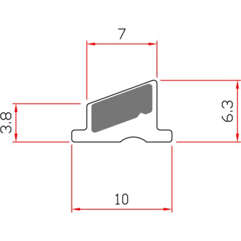 Guarnizione Magnetica Box Doccia in Gomma EC-MAG-57-33 Colore