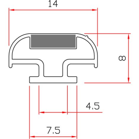 200cm EC-MAG-13 Guarnizione Magnetica Box Doccia in gomma (Bianco) :  : Fai da te