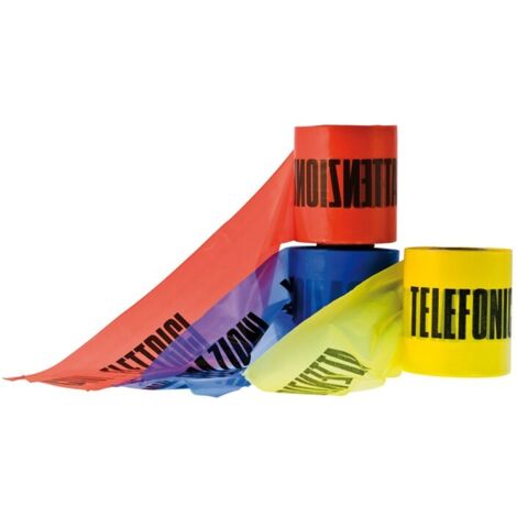 Nastro segnaletico attenzione cavo elettrico cm 10x200 mt