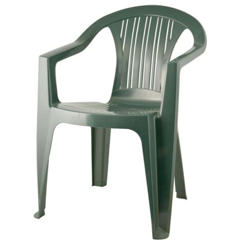 Bica – Sedia impilabile in polipropilene verde 56x56x79 cm – Struttura solida e resistente alle intemperie – Made in Italy (1/4)