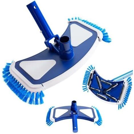 Arebos – Aspirateur de piscine – Brosse d'aspiration de fond – Nettoyage sans rayures – Compatible perches Ø 32/38 mm – Pour piscines hors sol et enterrées (1/5)