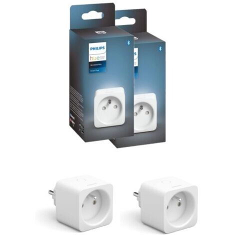 Lot de 2 prises connectées Zigbee – Contrôle vocal – Compatible avec Philips Hue – Transformez vos lampes en éclairage intelligent