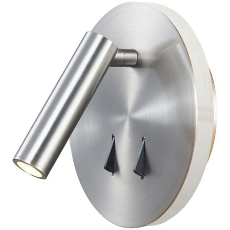 Applique murale intérieure liseuse Led Cayman alu satiné - Mantra (1/5)