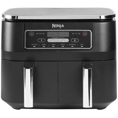 Ninja – Friteuse sans huile 2kg 2400W – 6 modes de cuisson – Fonction SYNC et MATCH – Cuisson rapide et saine