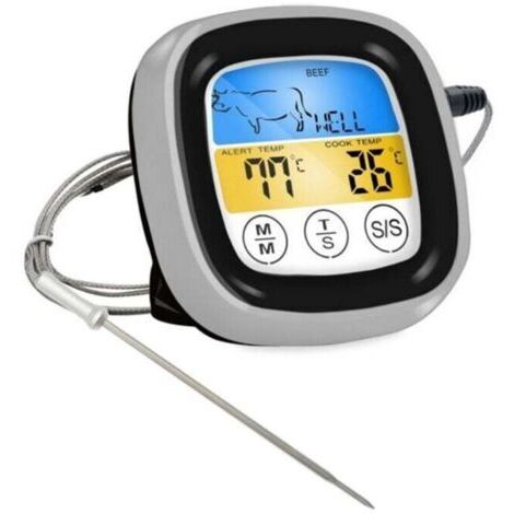 Digitales Fleischthermometer für Backofen, Grill, Küche, Speisenzubereitung mit 1 Sonde und Timer (wasserdichte Sonde) (1/5)