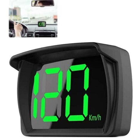 GPS-gestützter Tachometer, Head-up-Display (HUD) mit km/h-Anzeige und großem LED-Display für Pkw, Lkw, SUV und Motorrad (1/5)