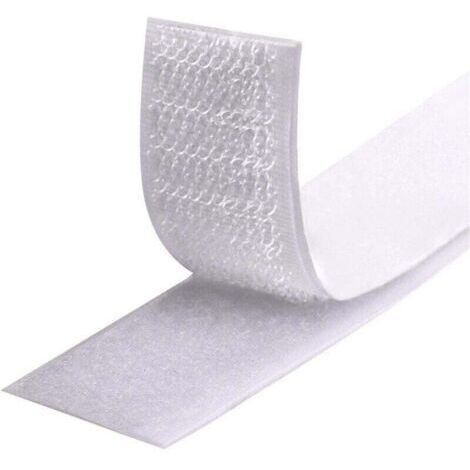 Rubans Adhésifs 8M, Bande Agrippantes Adhésives, Ruban Scratch Hook Loop Bande Adhésives Autoadhé pour Tous Les Types D'installations Cadre Photo 20mm (Blanc)