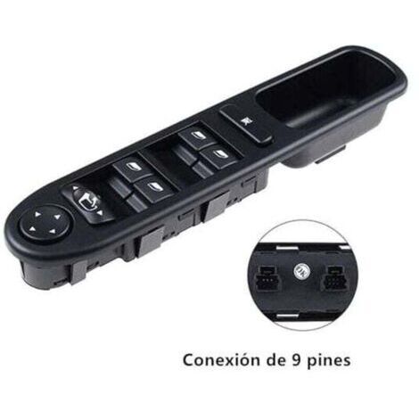 Elektrischer Fensterheberschalter vorne links (Fahrerseite), kompatibel mit Peugeot 307, 307SW und 307CC (1/5)