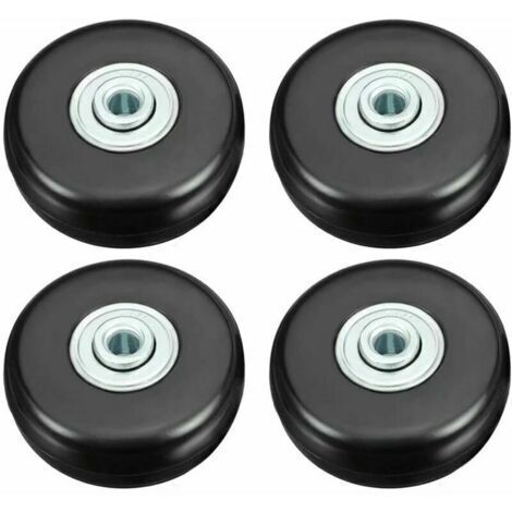 50-mm-Kofferrollen – Schwerlast bis 51 kg – Geräuscharmes Gummi – Universelle Lenkrollen – 4er-Set für Gepäck und Taschen