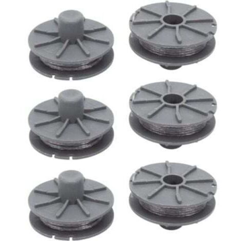 5307-20 Ersatz-Fadenspule (6-teilig) für Gardena Rasentrimmer – Durchmesser: 1,6 mm – 6,1 m – Für die Modelle 9805, 9806, 9807, 9808, 9809, 9827, 8846, 8847, 8848, 9870, 9872, 9874 (1/4)