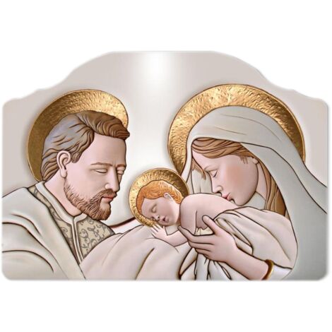 Quadro Decorativo da Parete Capezzale Sacra Famiglia Oro 50 x 70 cm (1/4)