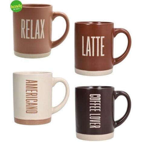 Set 4 Pezzi Tazze Tazzoni Latte Mug Cindy Barista 450 cc Tognana (1/3)