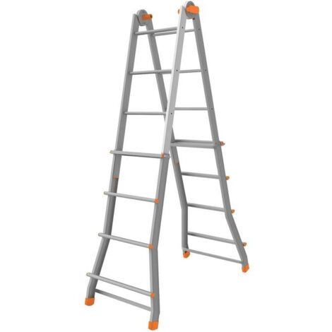 Scala Scaletto Multiuso Pratic in Acciaio 5 + 5 Gradini Colombo (1/2)