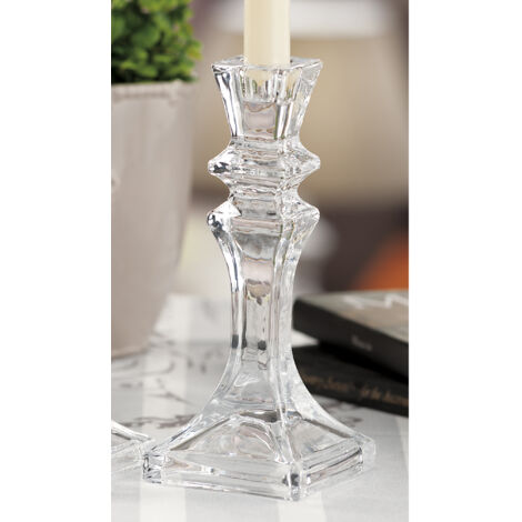 Portacandele Singola in Vetro Trasparente Alexia 1 Candela 19,5 cm
