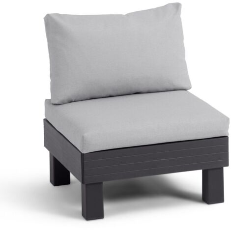 Set Divanetto Poltrona da Giardino Elements + Cuscino Grey 65 x 74 x 73 cm (1/5)