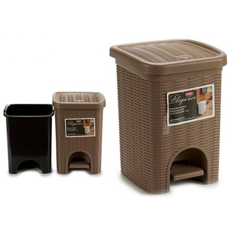Bidone Pattumiera a Pedale elegance tortora stefanplast 6 litri (1/5)