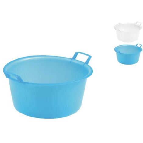Bacinella grande tonda blu in politilene lavanderia 30 cm (1/4)
