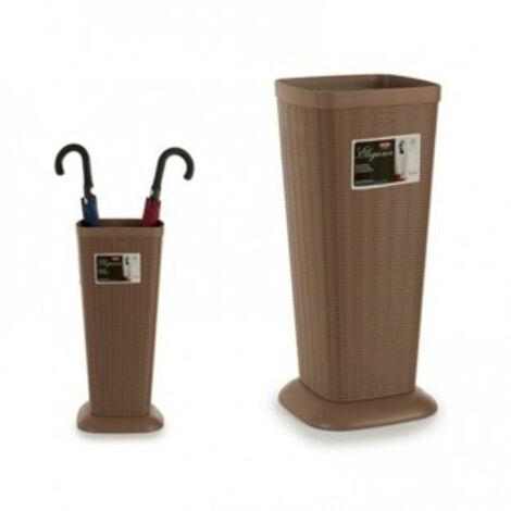 Portaombrelli elegance Tortora effetto Rattan stefanplast 25,5 x 25,5 x 57 cm (1/3)
