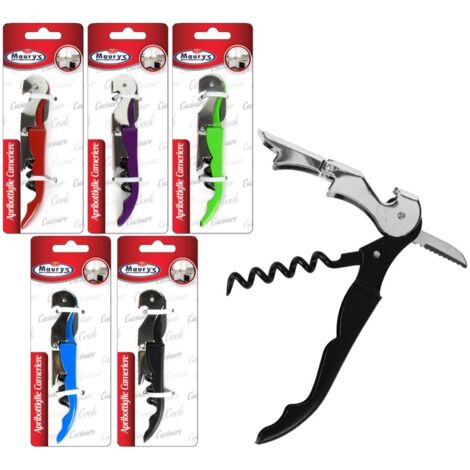 1 Pezzo Apribottiglie da Cameriere Doppio Passo 3 Colori (1/4)