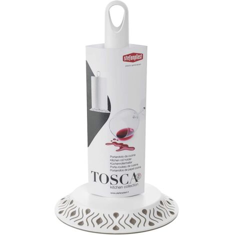 Portarotolo Portascottex da tavola Tosca bianco e tortora 17 x 30 cm (1/3)