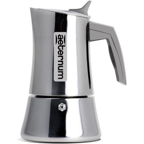 Macchinetta Caffè Caffettiera in Acciaio Inox ad Induzione La Divina 6 Tazze (1/3)